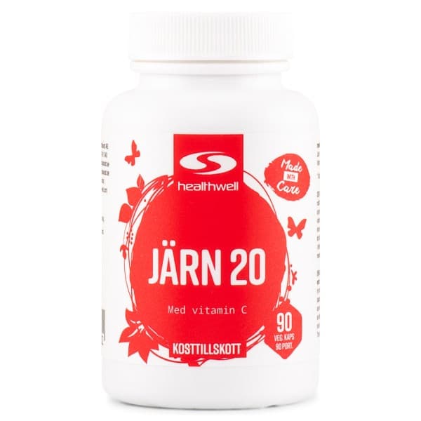Healthwell Rauta 20, 90 kapselia