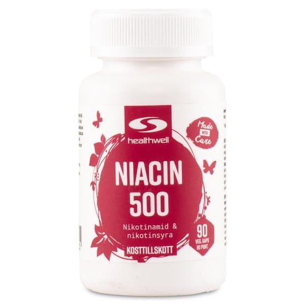 Healthwell Niasiini 500, 90 kapselia