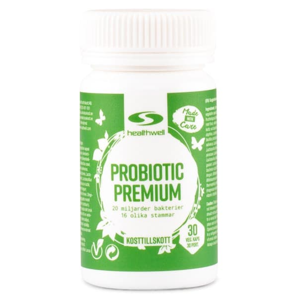 Healthwell Probiotic Premium Maitohappobakteeri, 30 kapselia