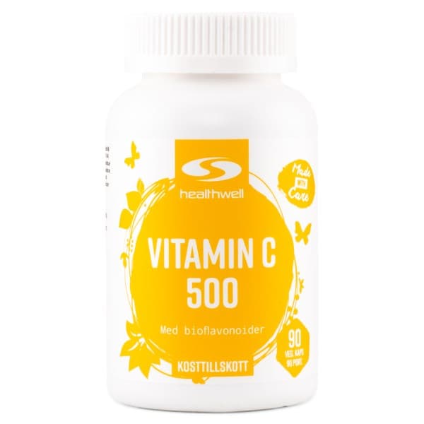 Healthwell C-vitamiini 500, 90 kapselia