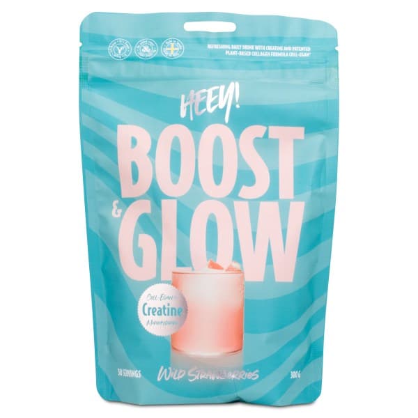 HEEY Boost & Glow, Creatine + Collagen, Wild Strawberry, 300 g -20%