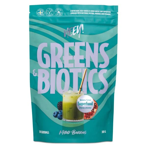 HEEY Greens & Biotics, Superfood + Probiotics, Sekamarjat, 300 g -20%
