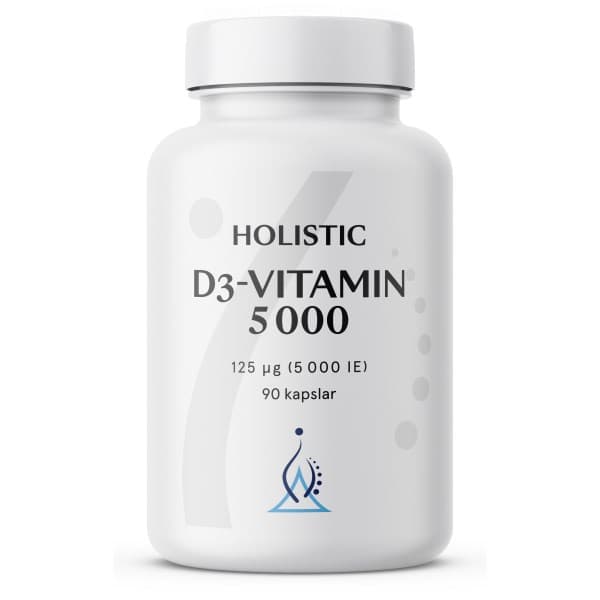 Holistic D3-vitamiini 5000 IE, 90 kapselia