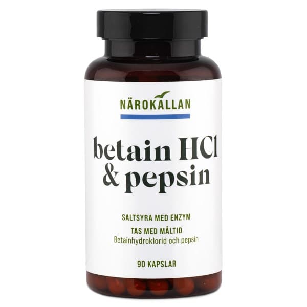Närokällan Betain HCL & Pepsin, 90 kapselia