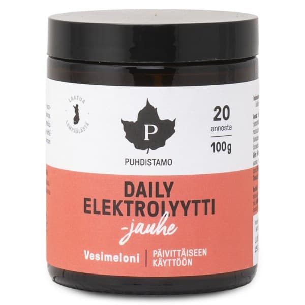 Puhdistamo Daily Elektrolyyttijauhe, Vesimeloni, 100 g