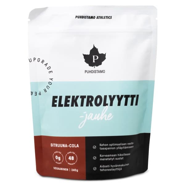 Puhdistamo Elektrolyyttijauhe, Sitruuna & Cola, 240 g