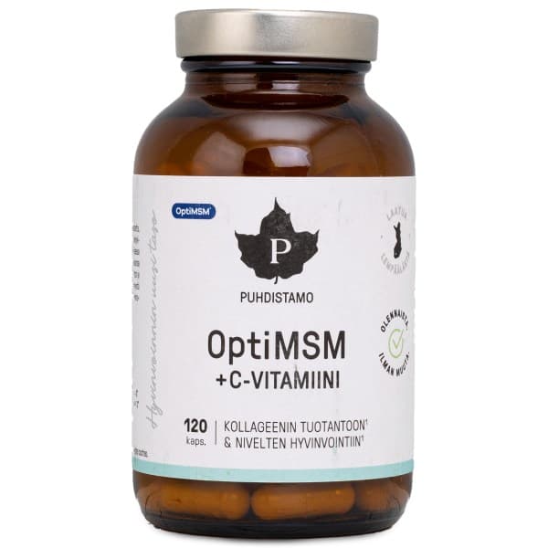 Puhdistamo OptiMSM + C, 120 kapselia