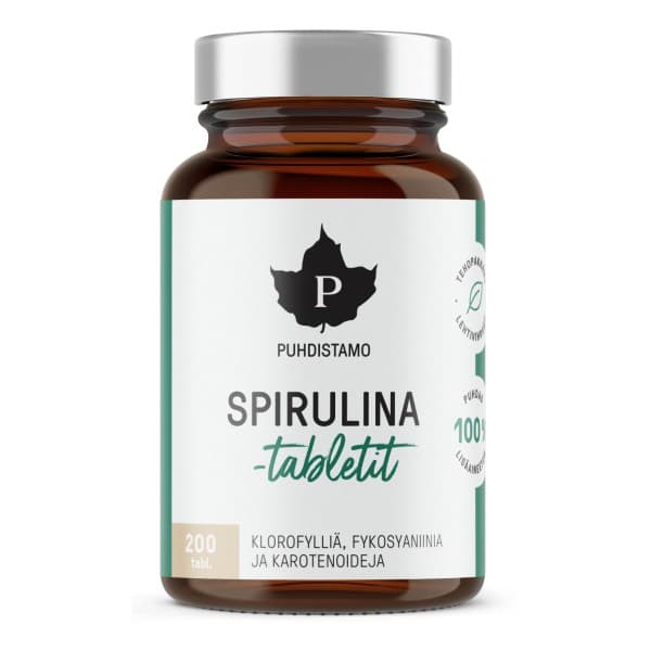 Puhdistamo Spirulina Tabletit, 200 tablettia