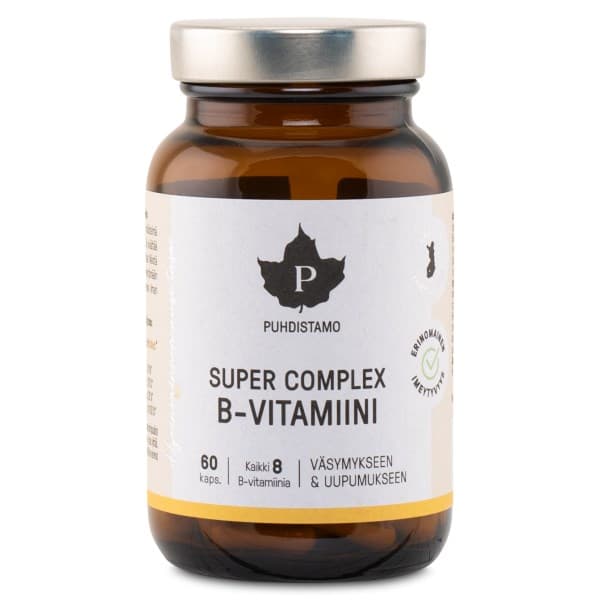 Puhdistamo Super Complex B-vitamiini , 60 kapselia