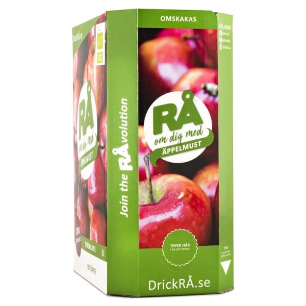 RÅ Bag-in-Box Omenatäysmehu, Luomu, 3000 ml