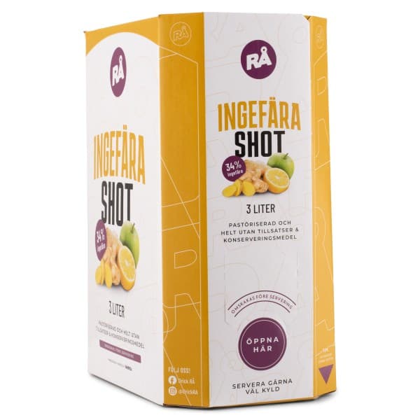 RÅ Inkivääri-shot Bag-in-box , 3000 ml -20%