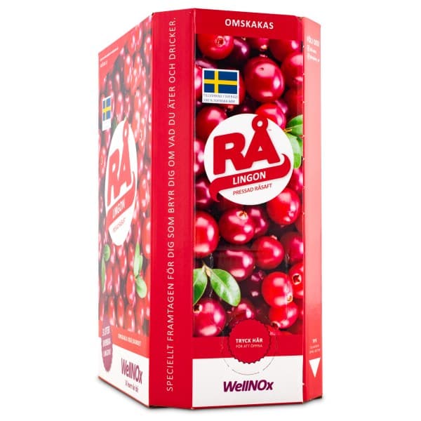 RÅ Sokeriton Puolukkajuoma, 3000 ml -20%