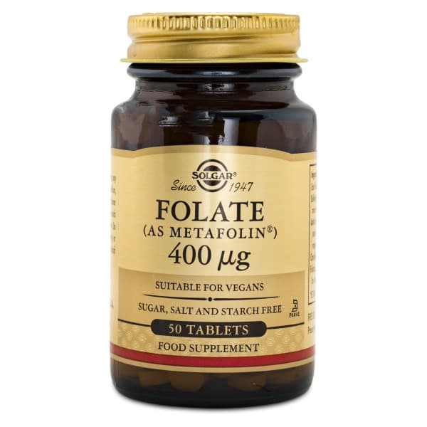 Solgar Folaatti Metafolin 400 mcg, 50 tablettia