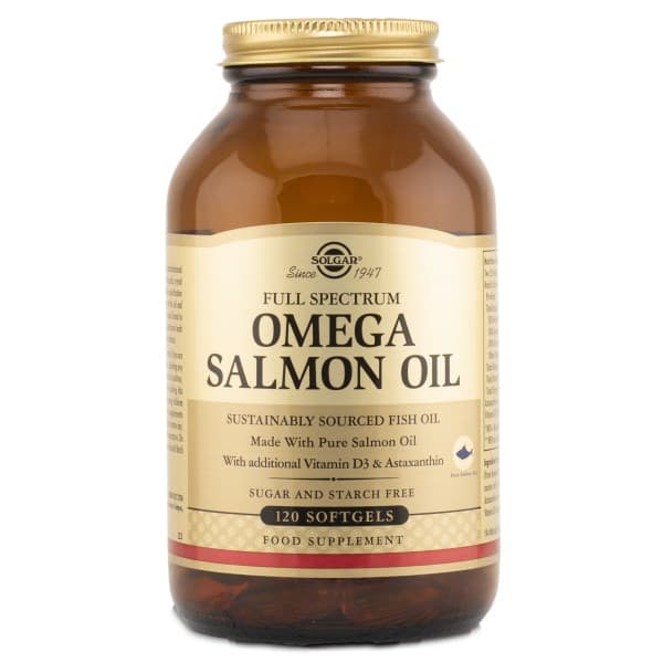 Solgar Full Spectrum Omega Salmon Oil, 120 Pehmeää kapselia