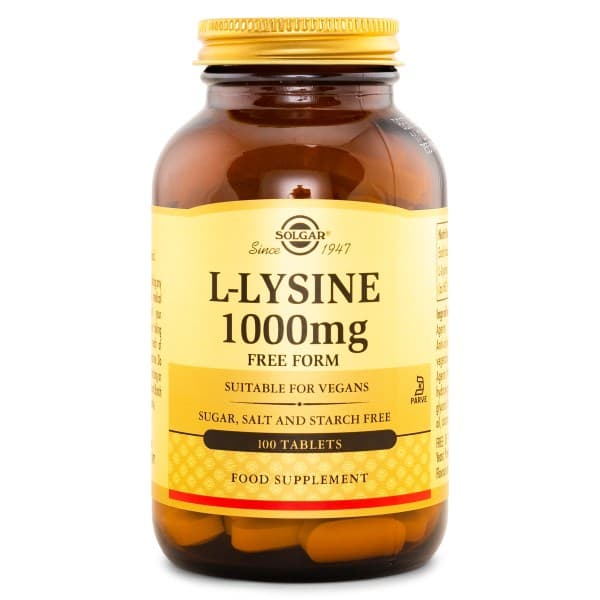 Solgar L-Lysiini 1000 mg, 100 tablettia
