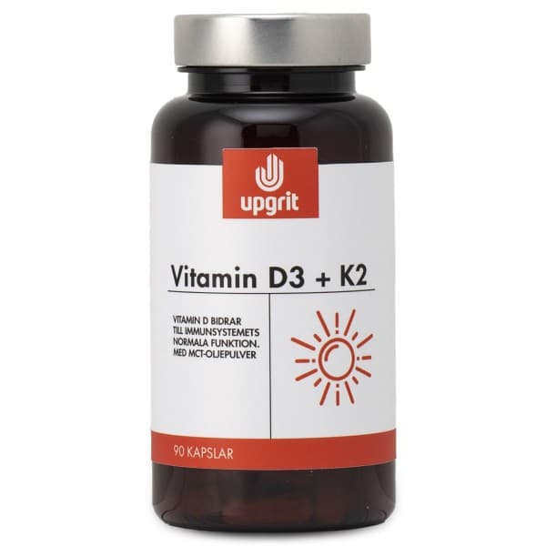 Upgrit D3 + K2-vitamiini, 90 kapselia