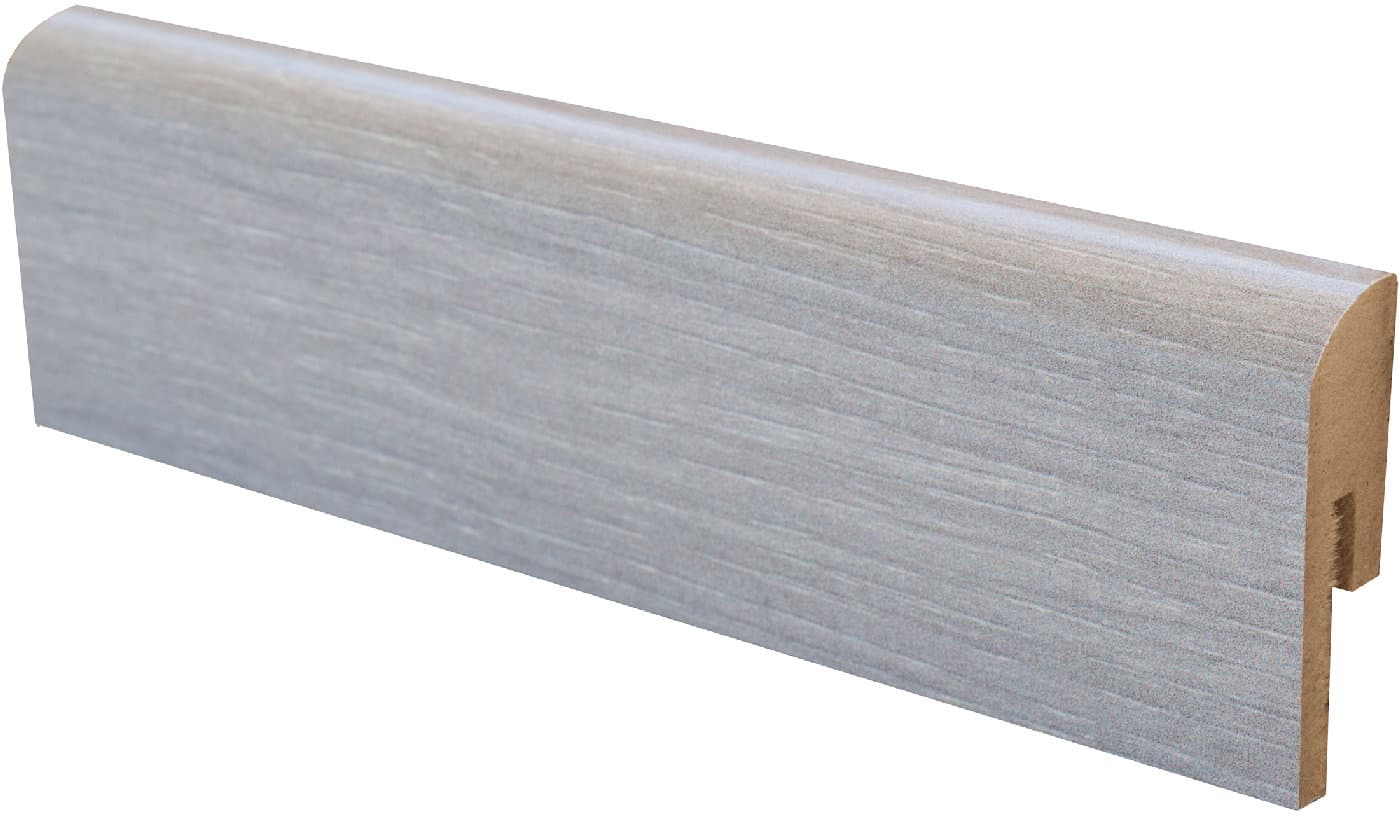 Jalkalista Maler Lamella R10, 12x42x2750mm, mdf, melamiinipinta, tuhka tammikuvio