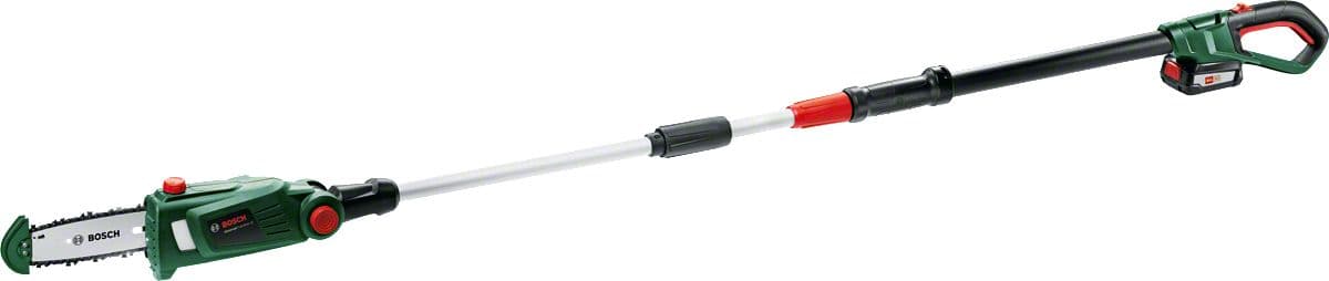 Akkuoksasaha Bosch UniversalChainPole 18 18V 2,5 Ah akulla