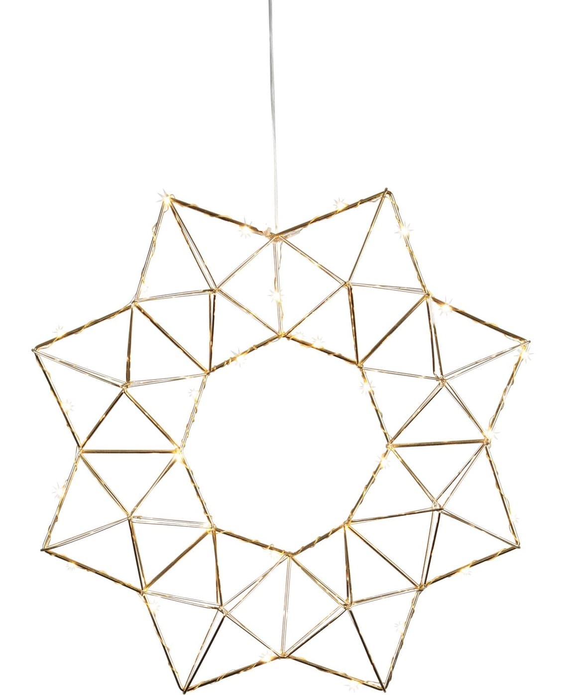 LED-valotähti Eglo Edge, Ø40cm, 2500K, IP20, messinki