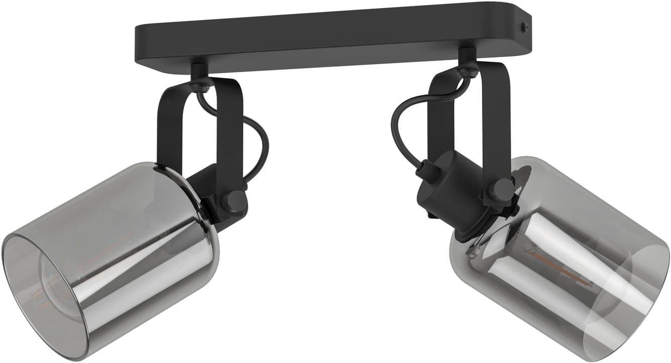 Kattospottivalaisin Eglo Paradox 2xE27 maks. 40W/kpl IP20 musta/savulasi