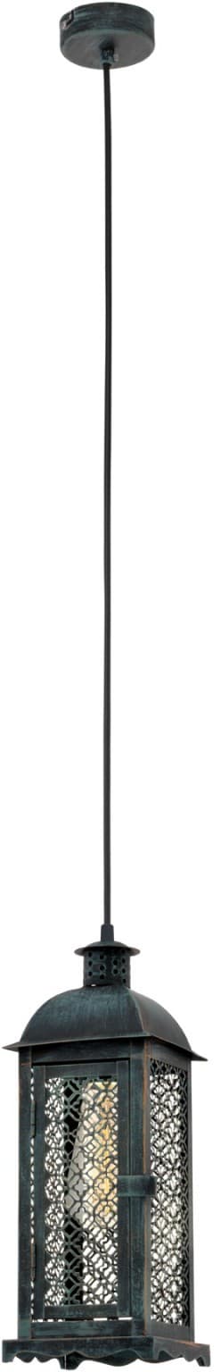 Riippuvalaisin Eglo Vintage 125x125x1100 mm patinoitu vihreä