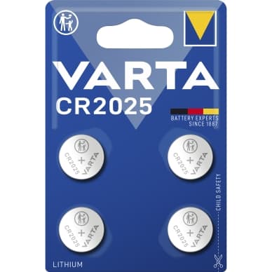Varta CR2025 litiumnappiparisto - 4 kpl 6025101404 Vastaa: N/A
