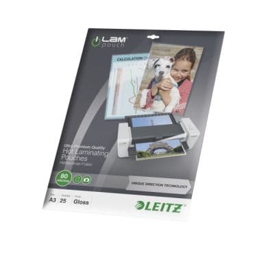 Leitz Laminointitasku A3 UDT 80 mic. 25/ltk 74860000 Vastaa: N/A