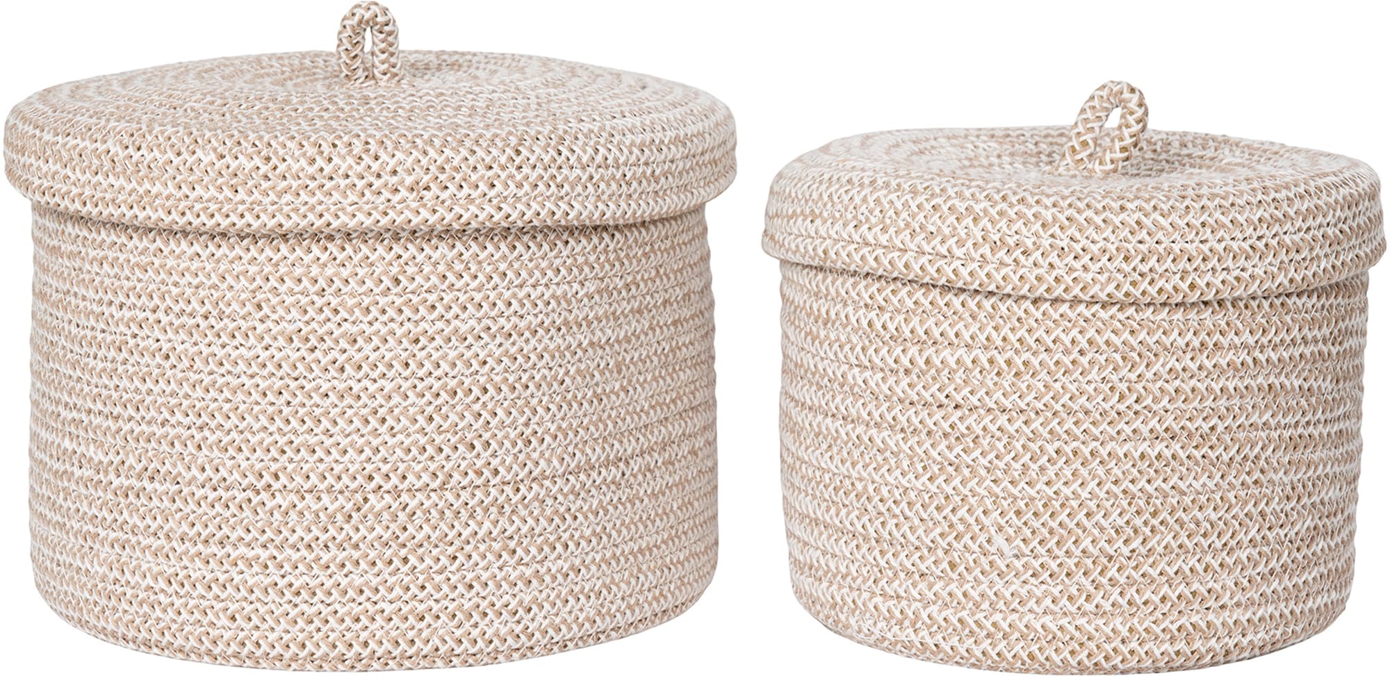 House Nordic Sebal korit (2kpl setti) beige puuvilla
