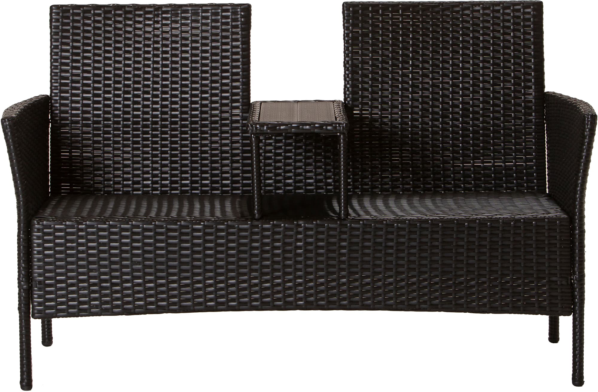 Duo love seat, musta polyrottinki