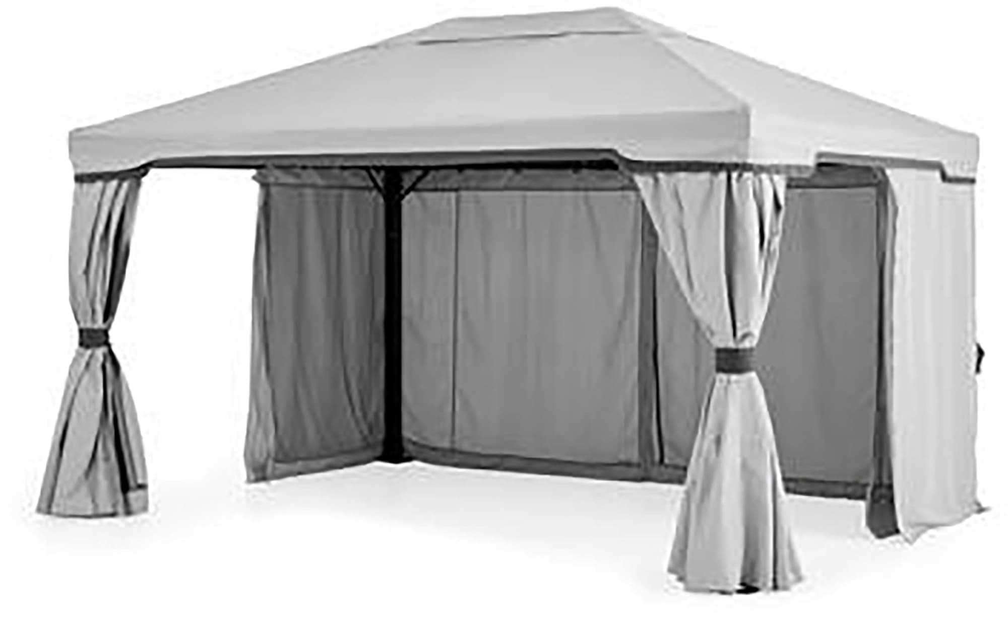 Baron paviljonki 3x4m vaaleanharmaa, sis. katon ja sivuseinät