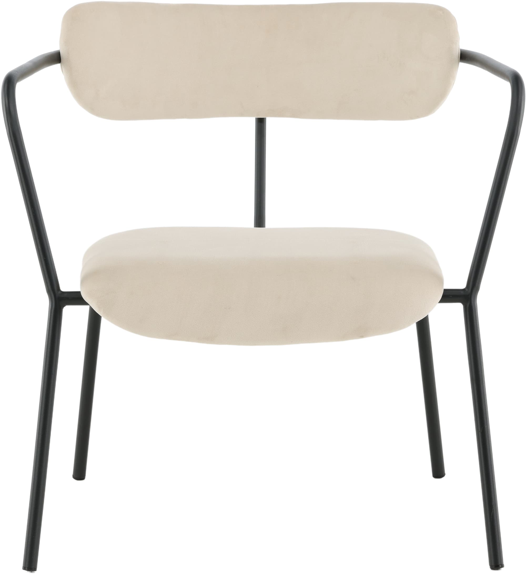 Duffy lounge-nojatuoli beige sametti