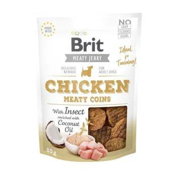 Brit Care Jerky Meaty Coins Insect kana (80 g)