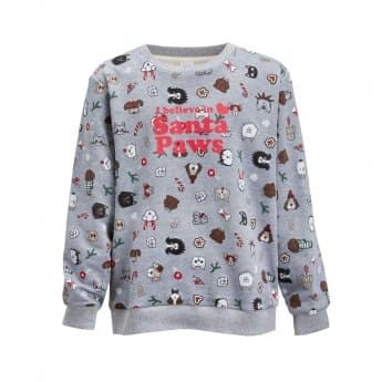 Little&Bigger Xmas Human Collegepaita harmaa, lapsille (100 cm)
