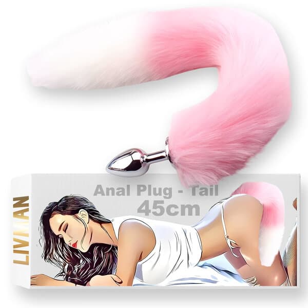 Unisex anaalihäntä - stimulaattori anustapilla LIVMAN S1 molemmille sukupuolille leikkisiin fantasia- ja roolileikkiseikkailuihin, 45cm