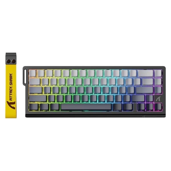 ATTACK SHARK X68 HE -nopea mekaaninen pelinäppäimistö RGB-valaistuksella ja kuunvalon värillä