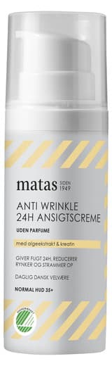 Matas Striber Anti Wrinkle 24H Face Cream For Normal Skin Fragrance Free 50 ml