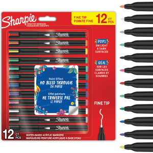 Sharpie Creative Marker 12kpl kapeakärkiset akryylitussit