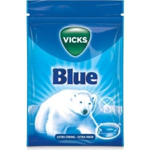 Vicks Blue Extra Strong 72 g kurkkupastilli