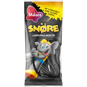 Malaco Snöre 94 g Lakritsinauha