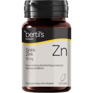 Bertil`s 15 ml Sinkki 100 tabl. ravintolisä