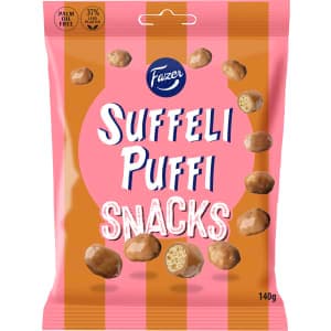 Fazer Suffeli Puffi Snacks 140g karkkipussi