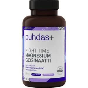 Puhdas+ Night time magnesium 120 kaps ravintolisä