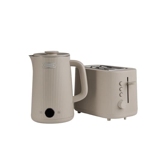 CHiATO aamiaissarja (heatPLAY vedenkeitin + toastPLAY leivänpaahdin) – vaalea hiekka
