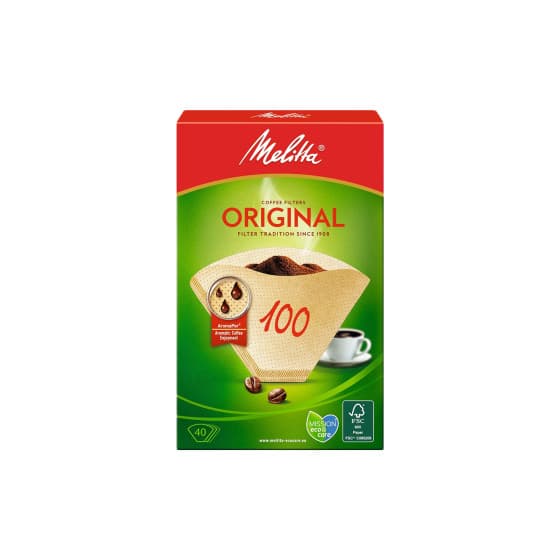 Paperiset suodatinpussit kahville Melitta Original 100, 40 kpl.