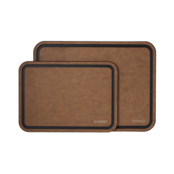 SORSO Home Harmony Duo selluloosaleikkuulautasetti, 2 kpl. – ruskea