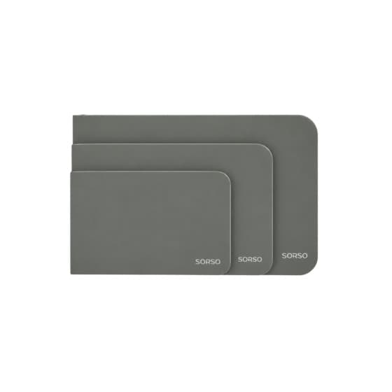 SORSO Home Harmony Trio selluloosaleikkuulautasetti – 3 kpl, harmaa