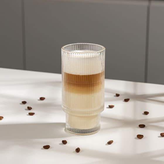 Uritettu latte macchiato -lasi CHiATO, 480 ml