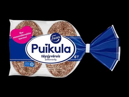 FAZER Puikula-täysjyväruisleipä 2 kpl