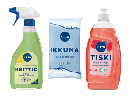 KIILTO Puhdistusaineet ja -liinat 2 kpl