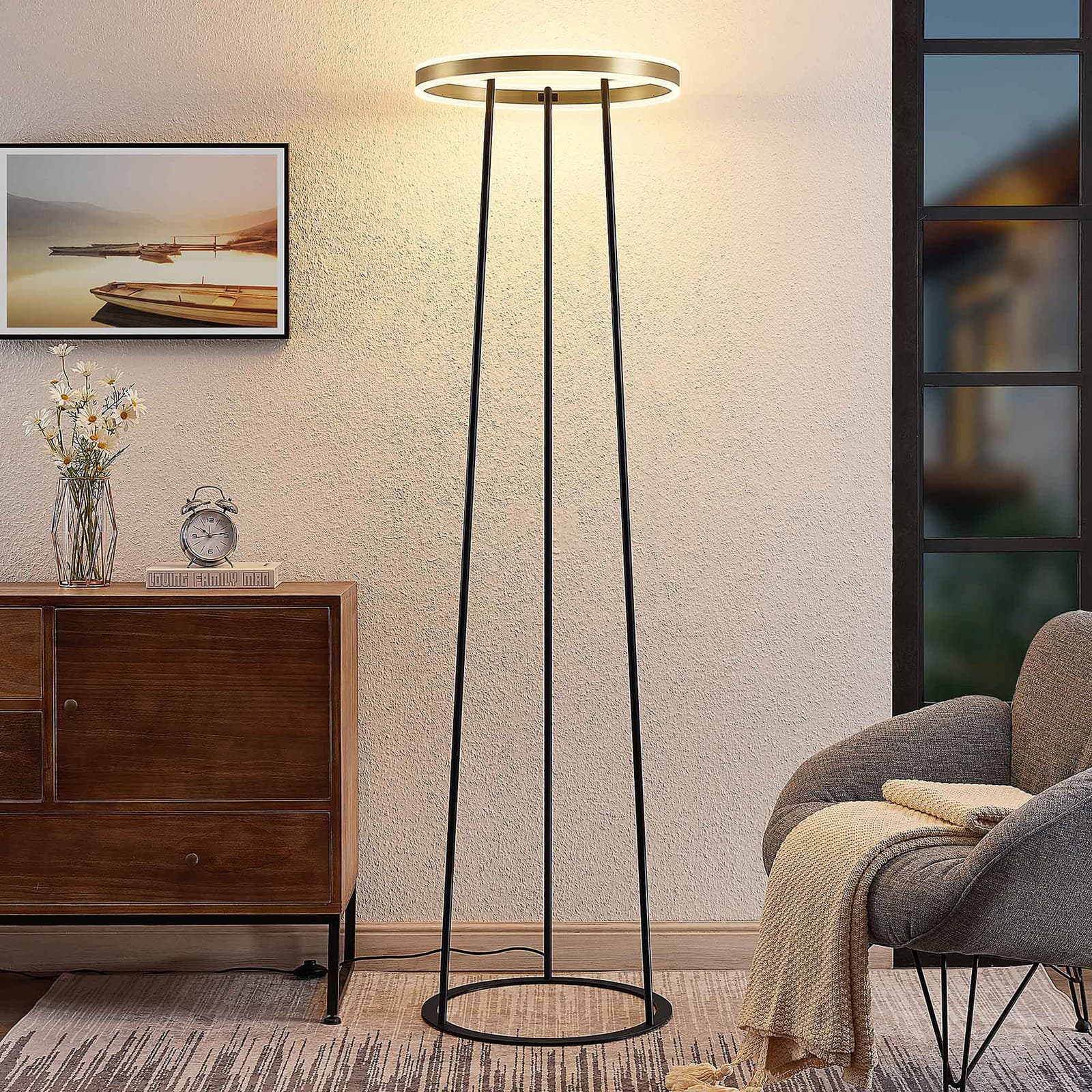 Seppe LED Lattiavalaisin Brass - Lucande - Olohuone - Design - Metalli